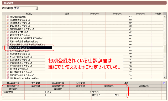 初期登録されている辞書は万人向け