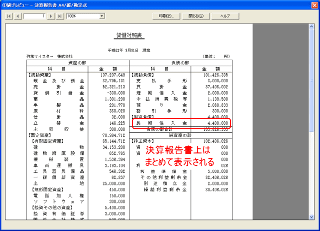 決算報告書でひとつにまとめられる